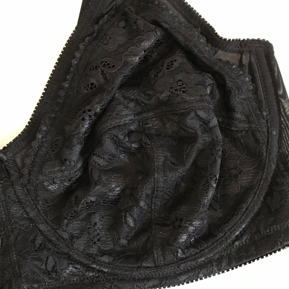 BREEZIES Lace Bra Underwire UltimAir Black Women’s Plus Size 46DD - Picture 6 of 16
